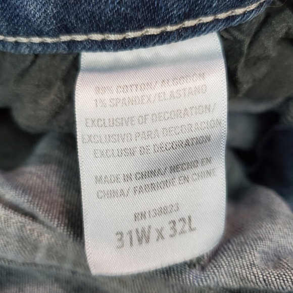 Shyanne Women Jeans 31x32 Short Blue Denim Wide Leg Mid Rise ACTUAL 30x30 - Picture 9 of 10